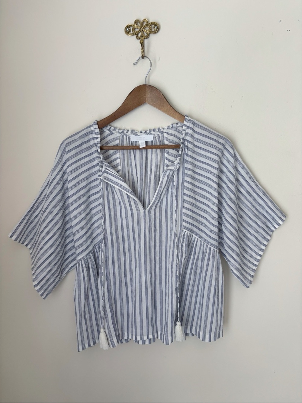 The White Company Striped Pajama Top Medium Summer Coastal
